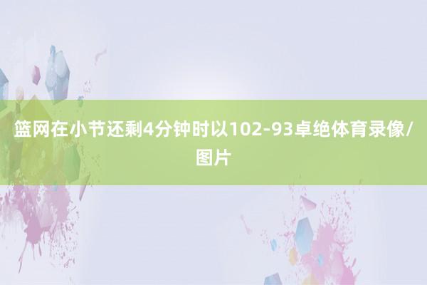 篮网在小节还剩4分钟时以102-93卓绝体育录像/图片