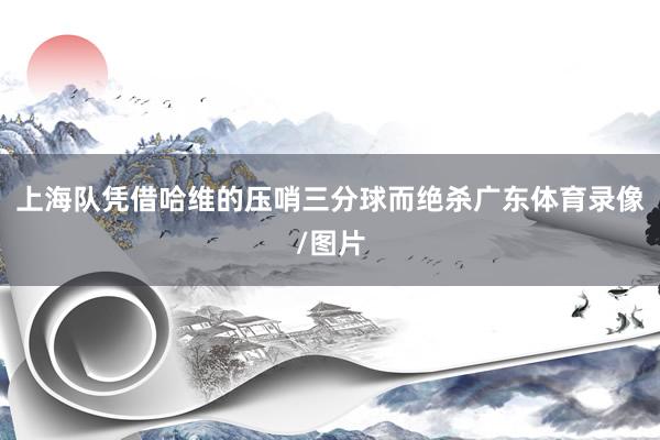 上海队凭借哈维的压哨三分球而绝杀广东体育录像/图片