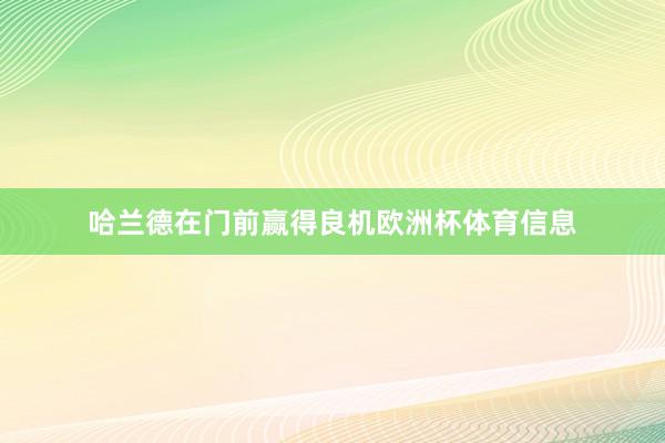 哈兰德在门前赢得良机欧洲杯体育信息