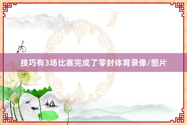 技巧有3场比赛完成了零封体育录像/图片