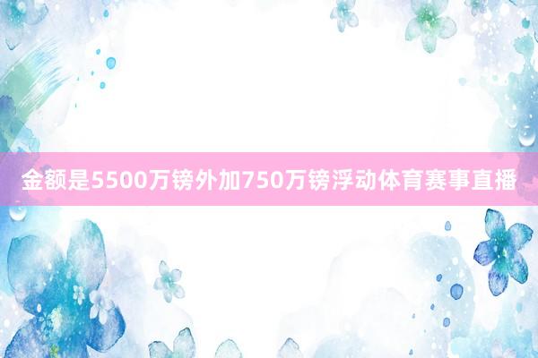 金额是5500万镑外加750万镑浮动体育赛事直播