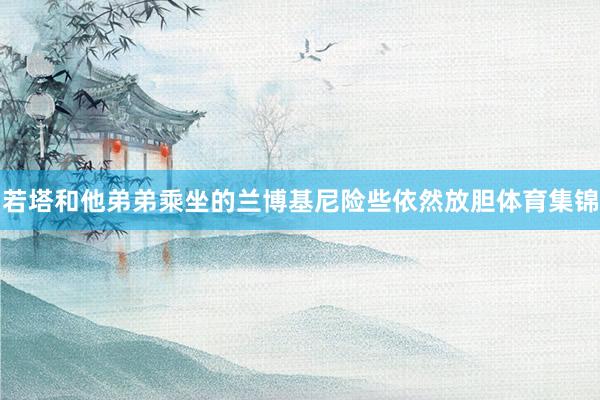 若塔和他弟弟乘坐的兰博基尼险些依然放胆体育集锦
