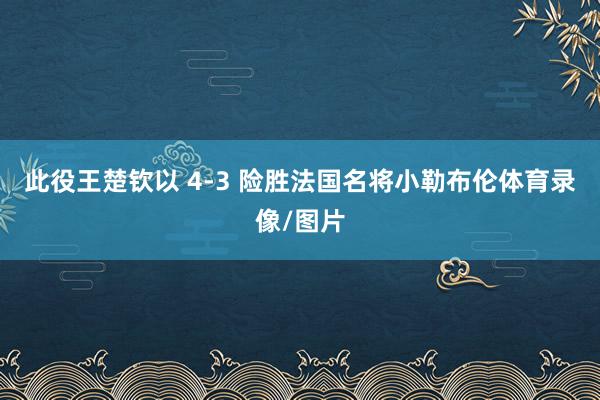 此役王楚钦以 4-3 险胜法国名将小勒布伦体育录像/图片