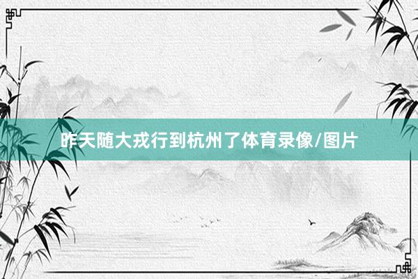 昨天随大戎行到杭州了体育录像/图片