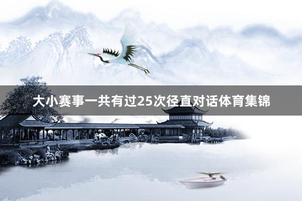 大小赛事一共有过25次径直对话体育集锦