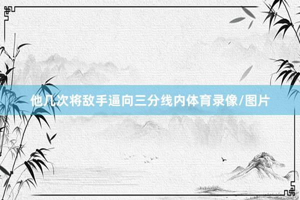 他几次将敌手逼向三分线内体育录像/图片