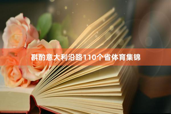 斟酌意大利沿路110个省体育集锦