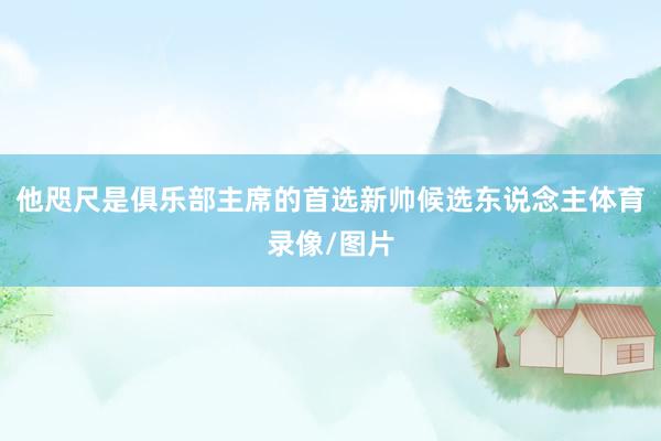 他咫尺是俱乐部主席的首选新帅候选东说念主体育录像/图片