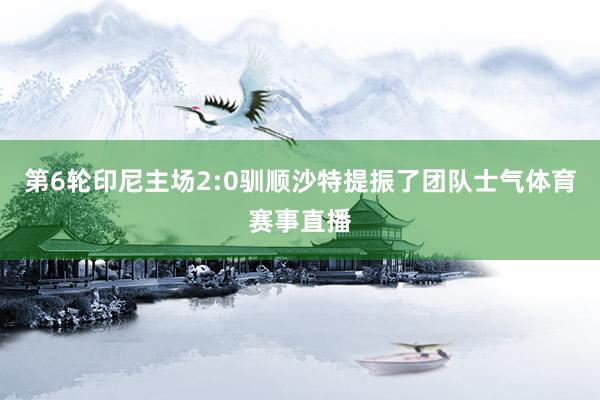 第6轮印尼主场2:0驯顺沙特提振了团队士气体育赛事直播