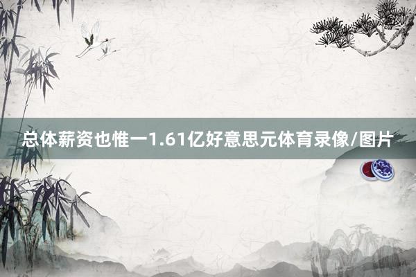 总体薪资也惟一1.61亿好意思元体育录像/图片