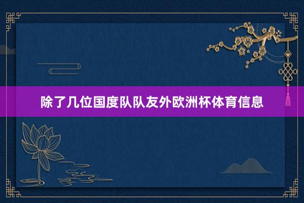 除了几位国度队队友外欧洲杯体育信息