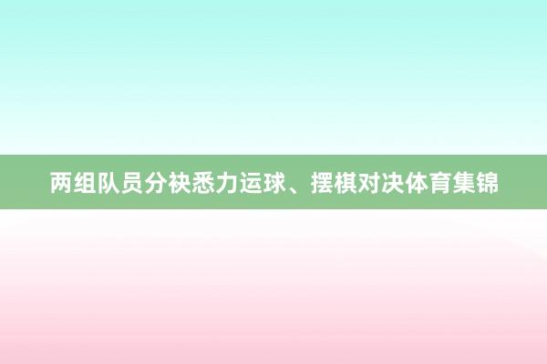 两组队员分袂悉力运球、摆棋对决体育集锦