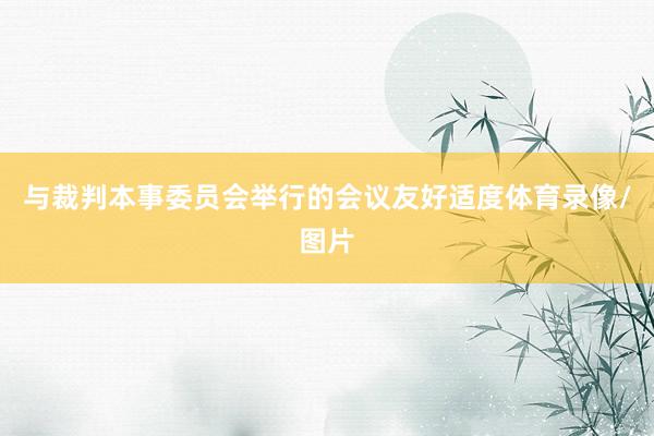 与裁判本事委员会举行的会议友好适度体育录像/图片