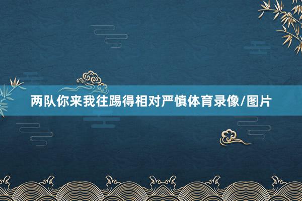 两队你来我往踢得相对严慎体育录像/图片