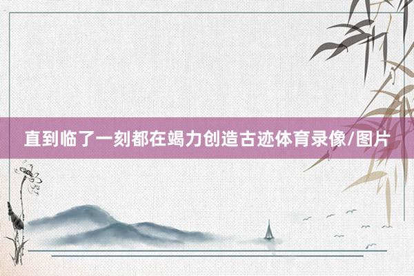 直到临了一刻都在竭力创造古迹体育录像/图片