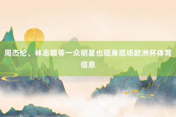 周杰伦、林志颖等一众明星也现身现场欧洲杯体育信息