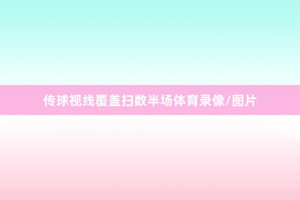 传球视线覆盖扫数半场体育录像/图片