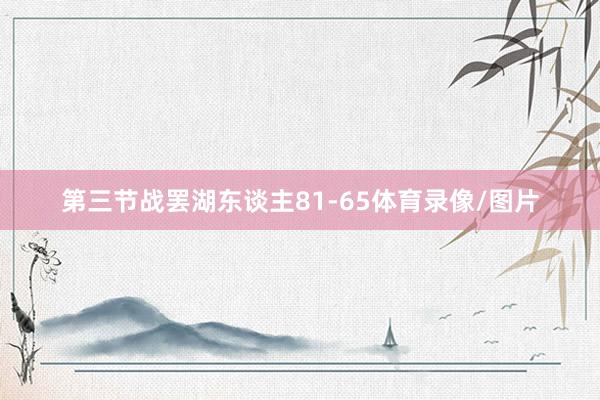 第三节战罢湖东谈主81-65体育录像/图片