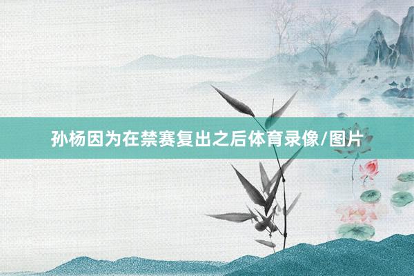 孙杨因为在禁赛复出之后体育录像/图片