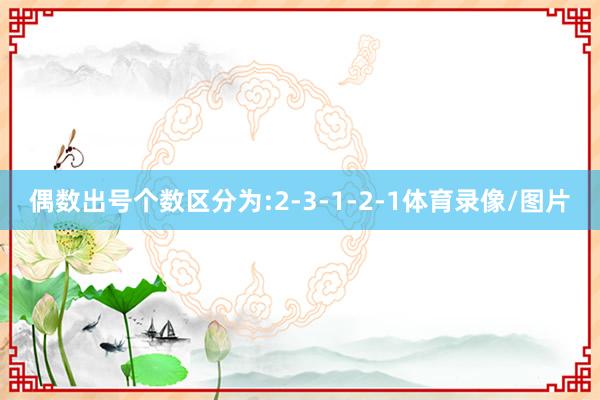 偶数出号个数区分为:2-3-1-2-1体育录像/图片