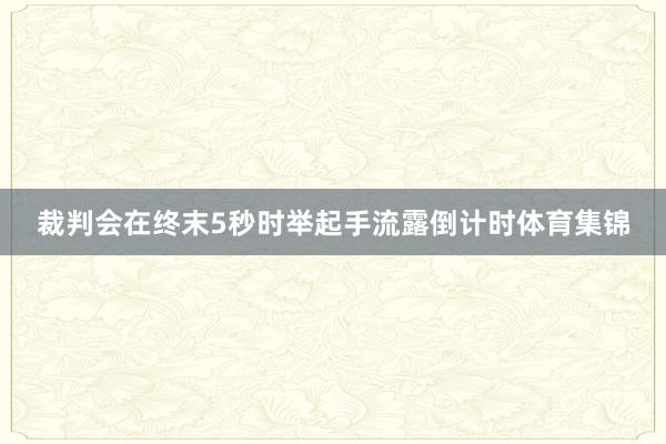 裁判会在终末5秒时举起手流露倒计时体育集锦