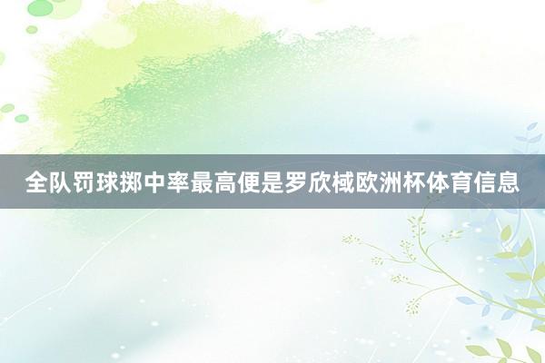 全队罚球掷中率最高便是罗欣棫欧洲杯体育信息