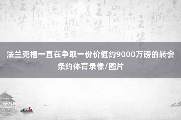 法兰克福一直在争取一份价值约9000万镑的转会条约体育录像/图片