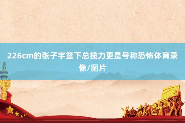 226cm的张子宇篮下总揽力更是号称恐怖体育录像/图片