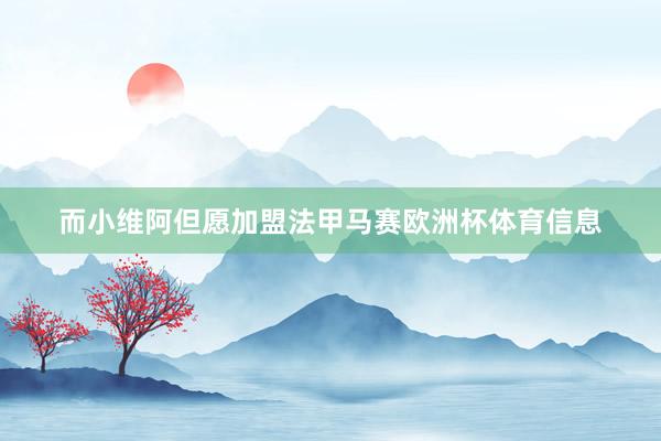 而小维阿但愿加盟法甲马赛欧洲杯体育信息
