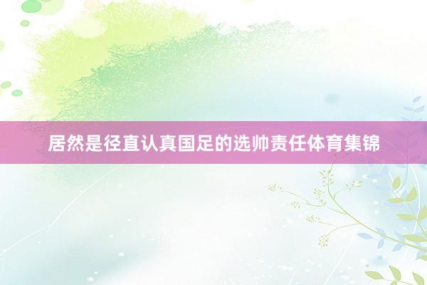居然是径直认真国足的选帅责任体育集锦
