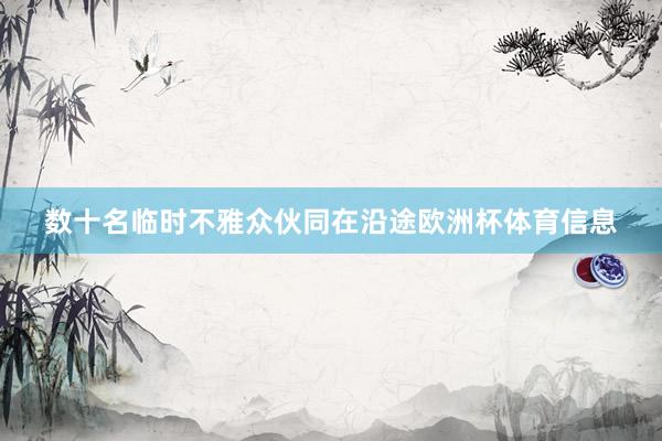 数十名临时不雅众伙同在沿途欧洲杯体育信息
