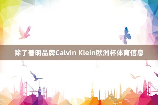 除了著明品牌Calvin Klein欧洲杯体育信息