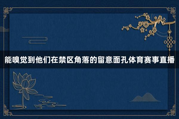 能嗅觉到他们在禁区角落的留意面孔体育赛事直播