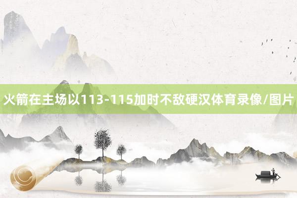 火箭在主场以113-115加时不敌硬汉体育录像/图片