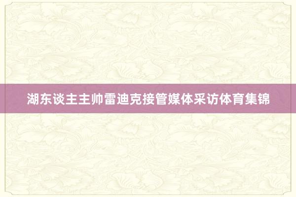 湖东谈主主帅雷迪克接管媒体采访体育集锦
