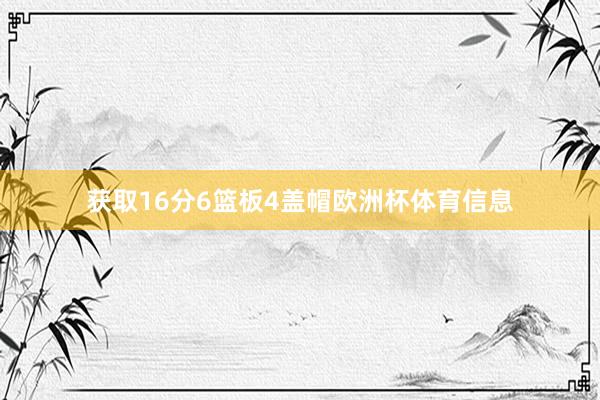 获取16分6篮板4盖帽欧洲杯体育信息