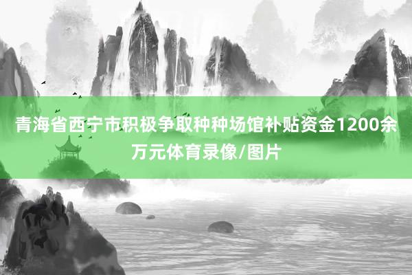 青海省西宁市积极争取种种场馆补贴资金1200余万元体育录像/图片