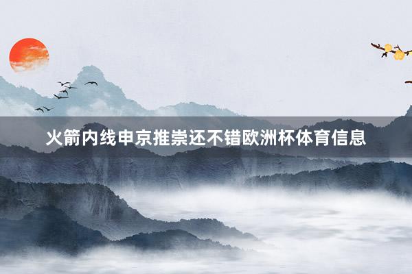 火箭内线申京推崇还不错欧洲杯体育信息