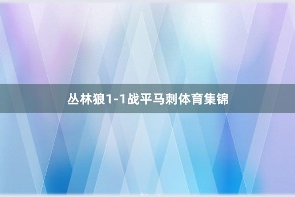 丛林狼1-1战平马刺体育集锦
