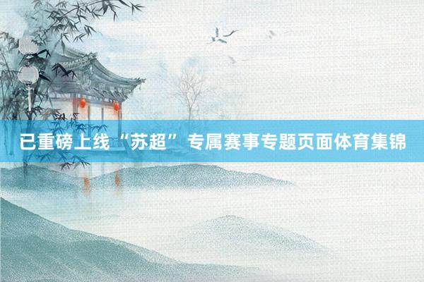 已重磅上线 “苏超” 专属赛事专题页面体育集锦