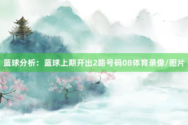 蓝球分析:蓝球上期开出2路号码08体育录像/图片